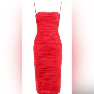 Sirene Ruched Mesh Dress - HOUSE OF CB
